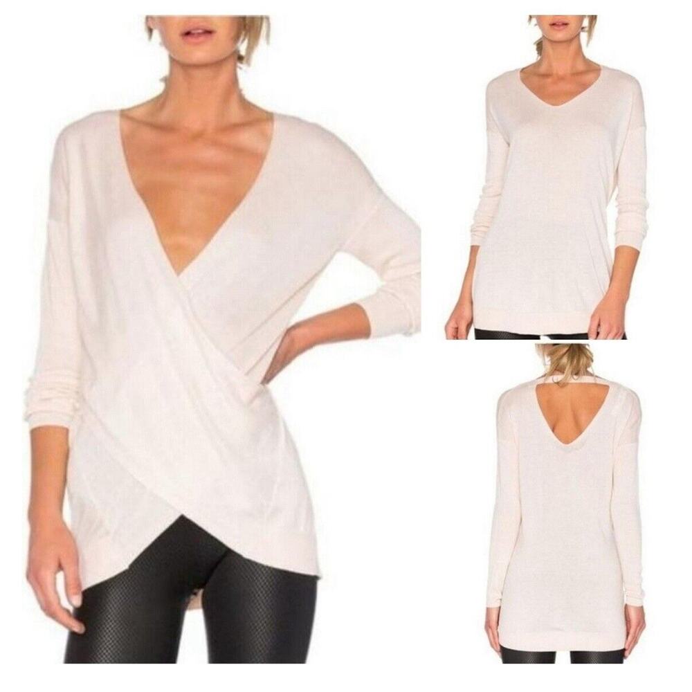 Vimmia Womens Shavasana Reversible Multi-way Cloud Soft Sweater Tunic Blush Sz M